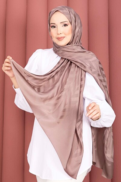 EBRUTESETTÜR سلسلة شالات الجاكار بنمط متعرج باللون الداكن