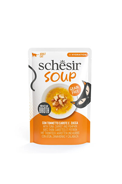 Schesir Soup, Ton si dovleac, plic fara cereale pisici, (in supa), 40g