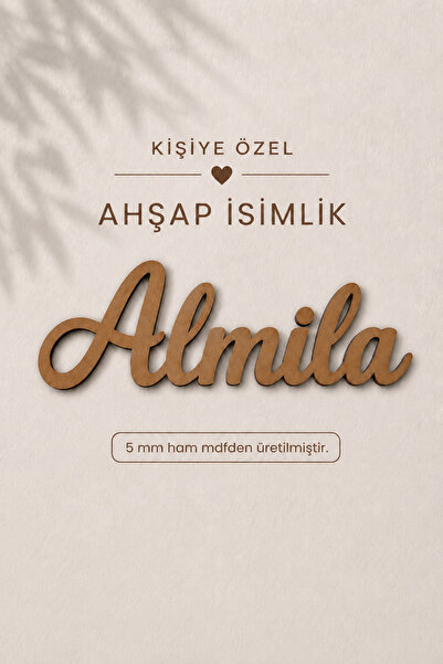 Design 4N Kişiye Özel Ahşap İsimlik | 5 mm Ham MDF | Kapı ve Duvar Dekoru | B...