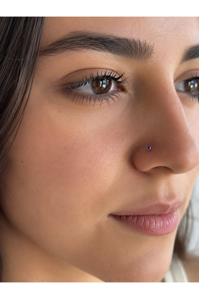 Dragon Zirkon Taşlı Burun Hızması Piercing Paslanmaz Çelik Minimal Nose Stud