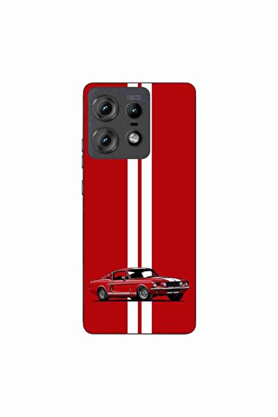 OEM Case compatible with Motorola Edge 50 Pro Silicon Gel Tpu Model Red Mustang