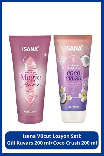 ISANA Vücut Losyon Seti: Gül Kuvars 200 ml+Coco Crush 200 ml