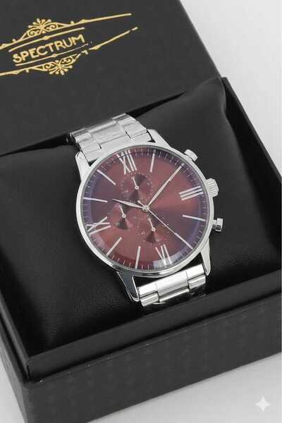 SPECTRUM PREMİUM Men's Wristwatch Steel Band in Special Box