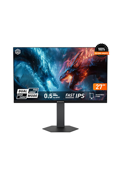 GAMEBOOSTER GB-27A1H480FUFSC 27'' 4K UHD 240Hz-FHD 480Hz Fast IPS 0.5ms 2HDMI...