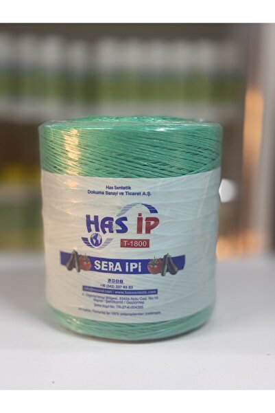 HAS İP Fibrilize Sera İpi – 1 KG | UV Katkılı Dayanıklı Domates ve Sera Bağla...
