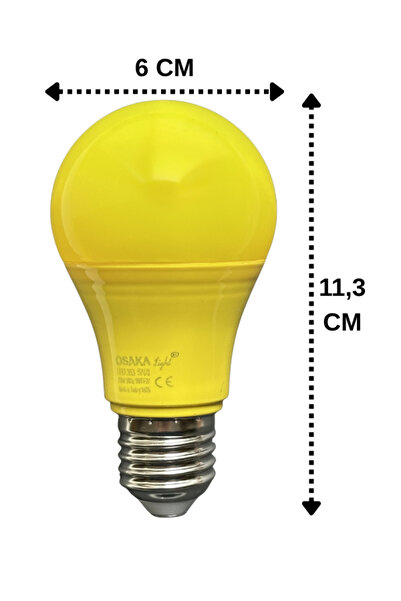 Osaka Light (1 Adet) Osaka 10W Sarı Işık E27 Duylu (Kalın Duy) Led Ampul