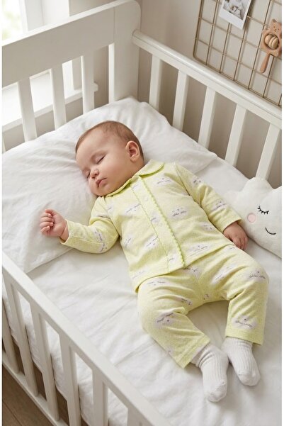 BUUFUU Kız Bebek Çocuk Pamuklu Oyali Pijama Takımı Hediyelik