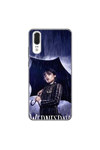 OEM Husa compatibila cu Huawei P20 Silicon Gel Tpu Model Wednesday Umbrella