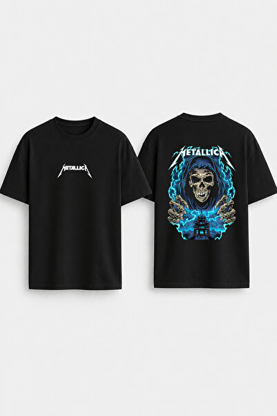 cesita Metallica majica sa širokim izrezom i širokim rukavima, crna