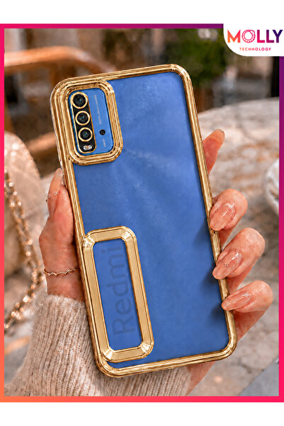 Molly REDMİ 9T İçin Kenarları Metalik Gold Lens Koruyuculu Lou Lazer Şeffaf S...