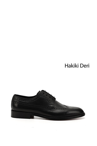 LC Waikiki Mor Erkek ZÜMRÜT-SİYAH Bağcıklı Kösele Taban Hakiki Deri Klasik Ay...