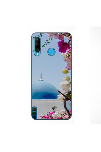 OEM Husa compatibila cu Huawei P30 Lite Silicon Gel Tpu Model Grecia Santorini