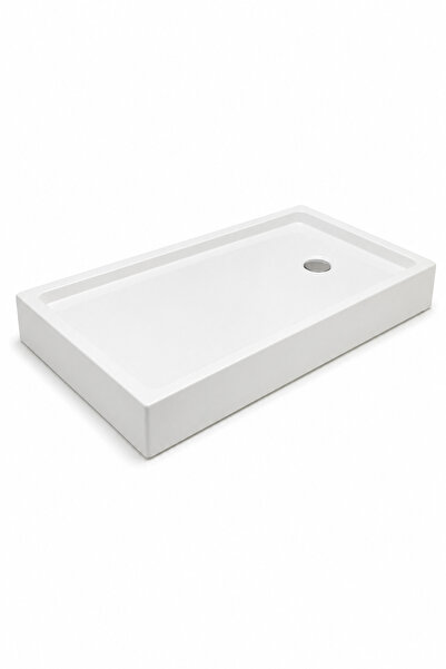 SELİKA Dikdörtgen Monoblok H:12 Cm Panelsiz Duş Teknesi 90 x 110 cm Beyaz