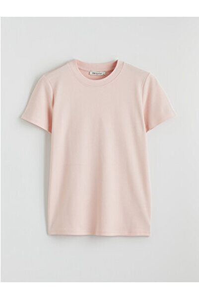 LC Waikiki New Season Pink Crew Neck Women's T-Shirt