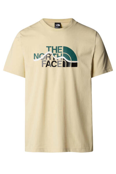 THE NORTH FACE Ανδρικό S/S Mountain Line T-shirt Μπεζ NF0A87NT-3X41