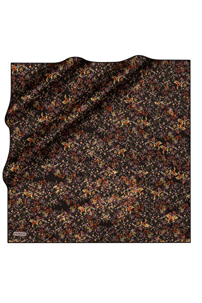 Cacharel Black 90X90 Silk Twill Scarf