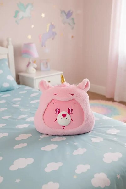 Care Bears Lisanslı Cheer Peluş Yastık 35 Cm – Kostümlü Baş Şekilli Dekoratif...