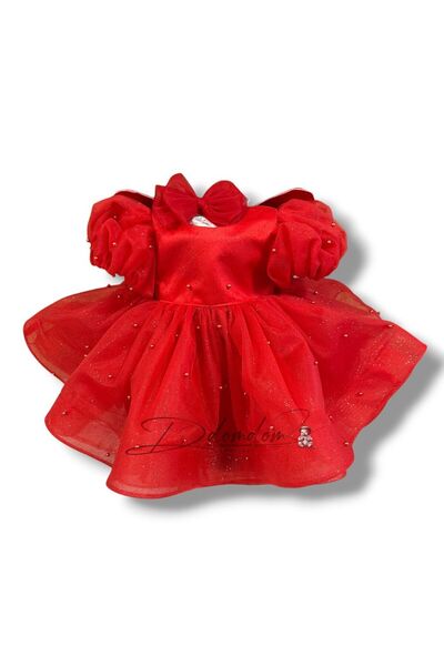 Domdom Boutique Rochița Raisa manecă scurtă Bufantă cu Fluture