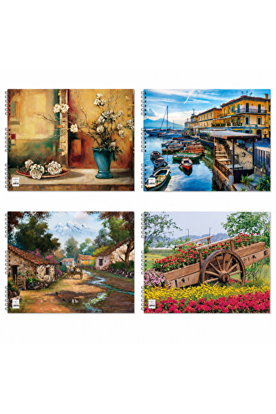 KESKİN COLOR Resim Defteri Spiralli Basic 35X50 Cm 15 Yaprak (Karışık Renk 2 ...