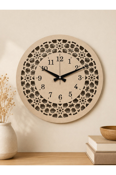 ARTI HOME Modern Desenli Dekoratif Duvar Saati – Sessiz Mekanizma, Boyanabili...