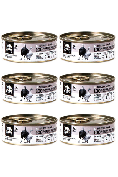 3coty Turkey with Goose For Kittens - Wet Cat Food - 6x80g