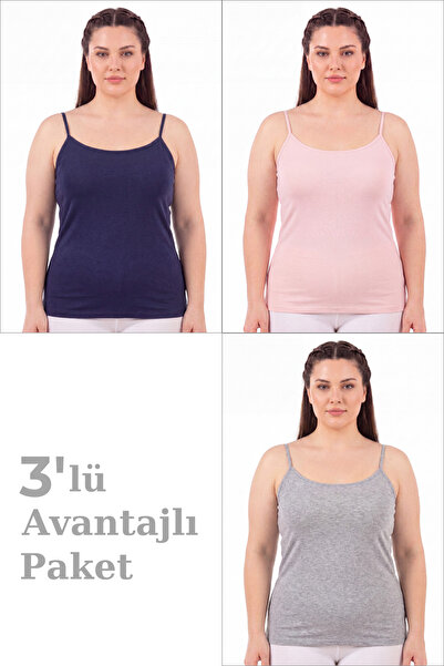 Arma Yıldız Tricou cu bretele din bumbac Lycra pentru femei, mărime mare, țes...
