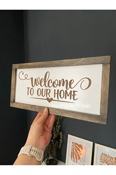 HAYALHANE AHŞAP HOME DECORATION & DESIGN WELCOME To Our HOME AHŞAP TABLO / Ka...