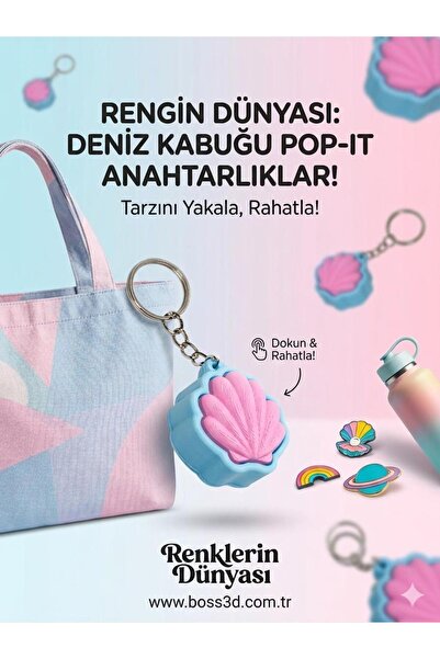 3D DENİZ KABUĞU ANAHTARLIK 5 ADET