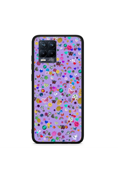Other Realme 8 Stars and Rainbow Black Glossy Θήκη