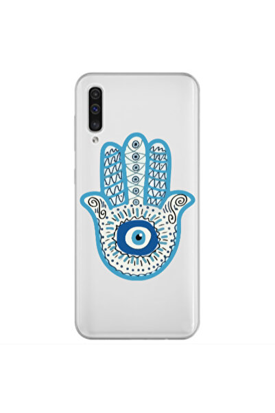 Other Samsung A70 Evil eye bead in hand Transparent Silicone TPU Θήκη