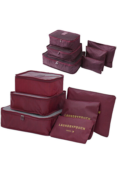 OEM Set of 6 travel organizers for clothes, silicone zipper, ventilation mesh...
