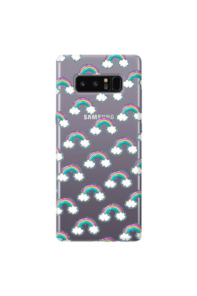 Other Samsung Note 8 Cute rainbows Transparent Silicone TPU Θήκη