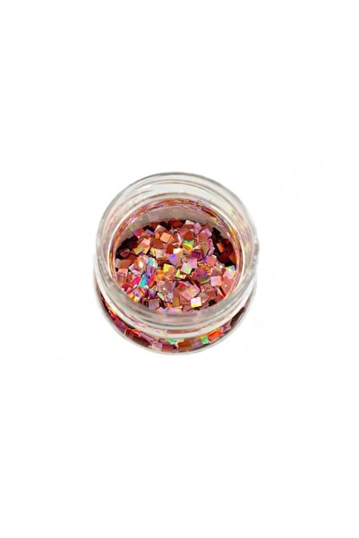 Deve Pigment glitter holografic patrat pink 3mm, art line DEVE, 10gr sclipici...
