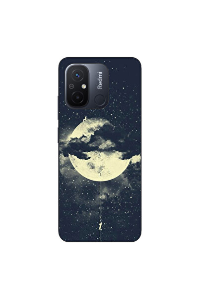 OEM Case compatible with Xiaomi Redmi 12C Silicon Gel Tpu Model Moon Climbing