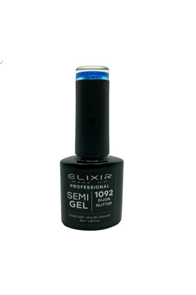 Elixir SEMI GEL (ΗΜΙΜΟΝΙΜΟ ΒΕΡΝΙΚΙ) - 1092 (DIJON GLITTER) 8ML