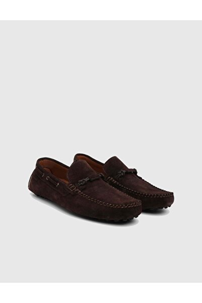 İLVİ Leone Suede Leather Men's Brown Loafer Shoes