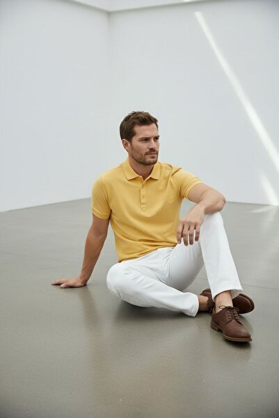 Sarar İnterview Polo Yaka Hardal Sarı T-Shirt