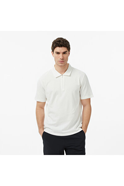 Nautica Erkek Krem Regular Fit Polo Yaka T-Shirt