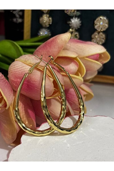 MODA Gold Color Oval Earrings