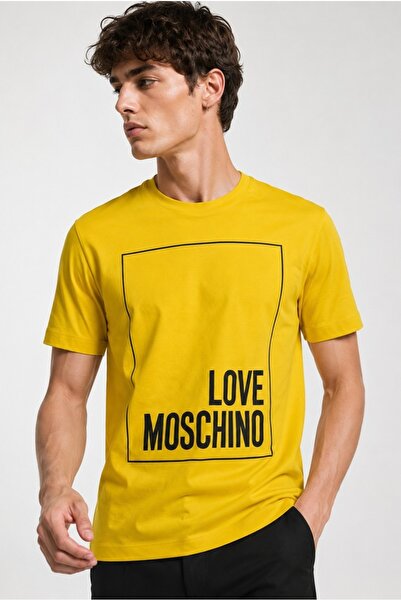 Love Moschino 100% Cotton Big Box Branding Regular Fit T-Shirt