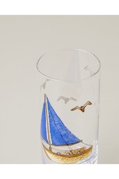 English Home Sail Whisper Cam 6'lı Bardak 180 ml Kırmızı - Mavi