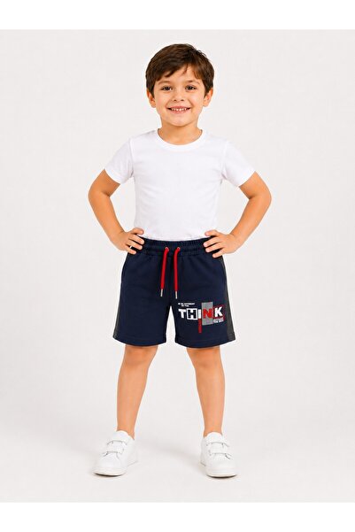 BY SOLANA KİDS By Solona 6606-26 Boys' Printed Shorts with Pockets, Lace-Up E...