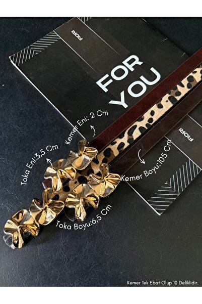 Fiori Imported Oval Gold Buckle Thin Belt, Trouser Belt, Shirt Belt, Jacket Belt