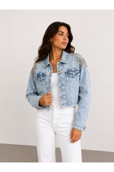 centilmen Beethoven D'She Stone Detailed Denim Jacket 5344101