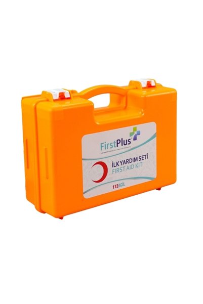 FirstPlus İlk Yardım Çantası - İşyeri Ev Araç - Duvara Asılabilir - Turuncu