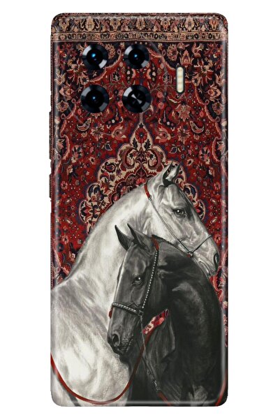 TECNO Spark 20 Pro+ Plus Kılıf Ottoman Horse Temalı Desenli Darbe Emici Silikon