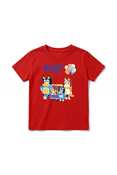 URBANTRENDSTORE Bluey Printed Premium Crew Neck Cotton Short Sleeve Kids and ...