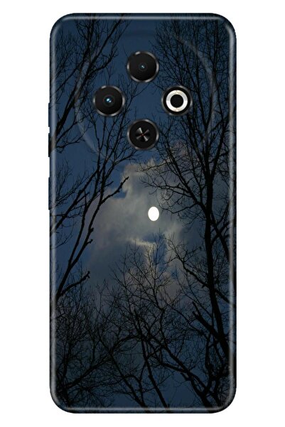 TECNO Spark 30C (KL5n) Kılıf Ormanda Gece Temalı Desenli Darbe Emici Silikon