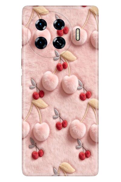 TECNO Spark 20 Pro+ Plus Kılıf Kiraz-79990 Temalı Desenli Darbe Emici Silikon