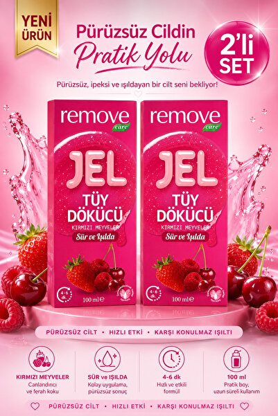 remove Jel Tüy Dökücü Krem Kırmızı Meyveler 100 ml - 2'li Set
